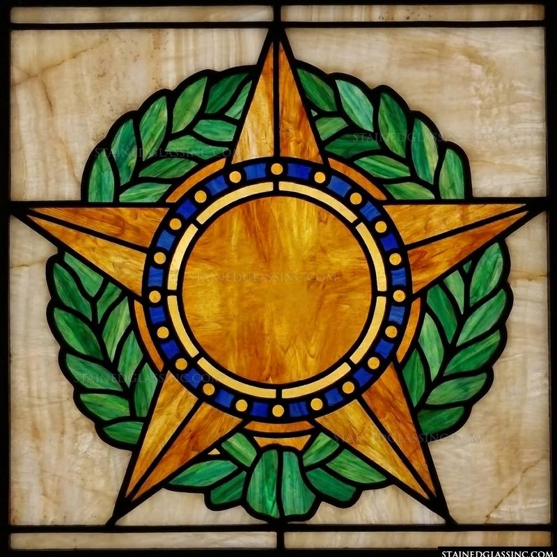 Five-Pointed Star with Laurel Wreath