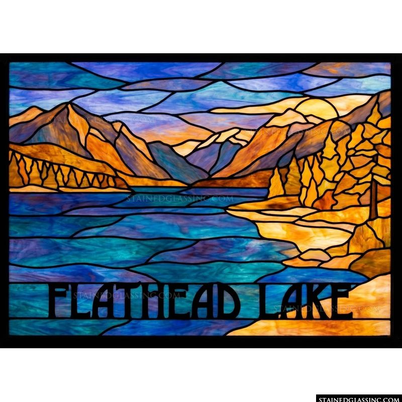 Flathead Lake Mountain Landscape