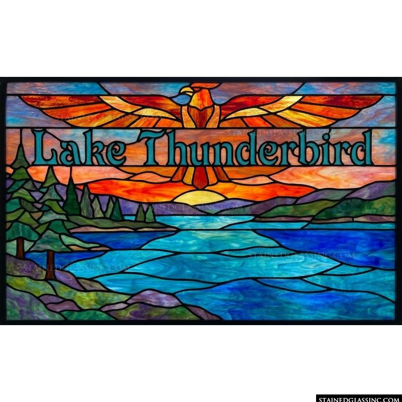 Thunderbird over Lake Sunset