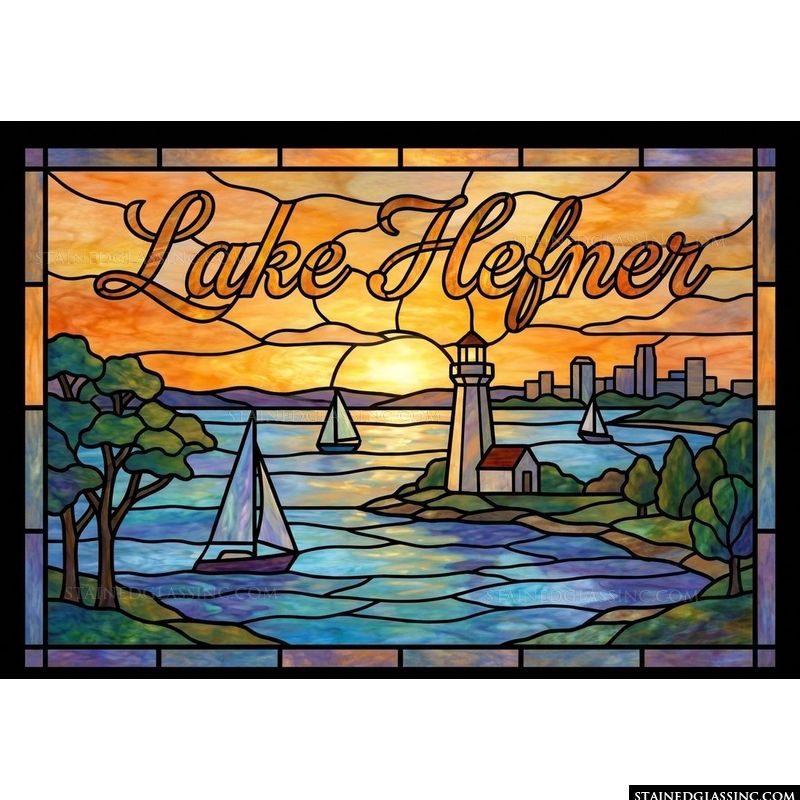 Lake Hefner Sunset with Lighthouse