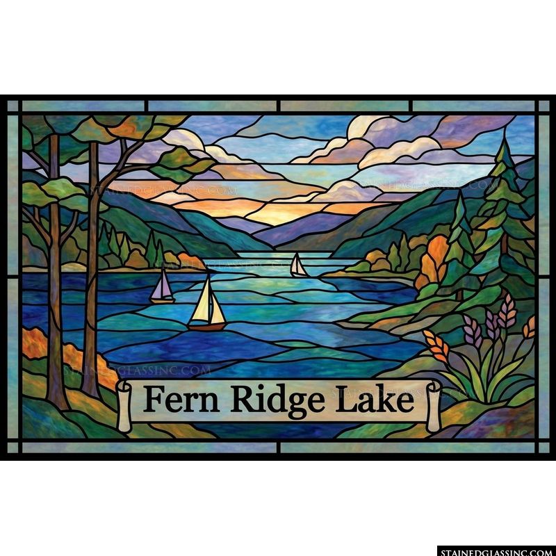 Sailboats on Fern Ridge Lake at Sunset