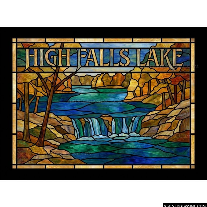 High Falls Lake Scenic Landscape