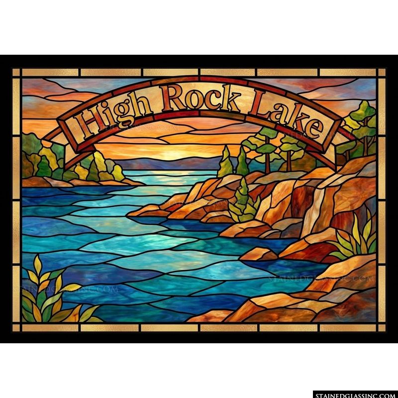 High Rock Lake Sunset Landscape