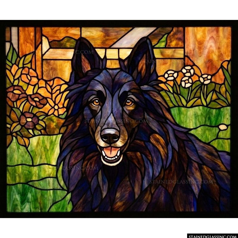 Belgian Shepherd in the Garden