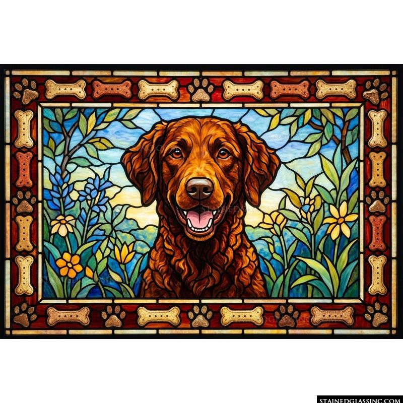 Happy Golden Retriever in a Garden