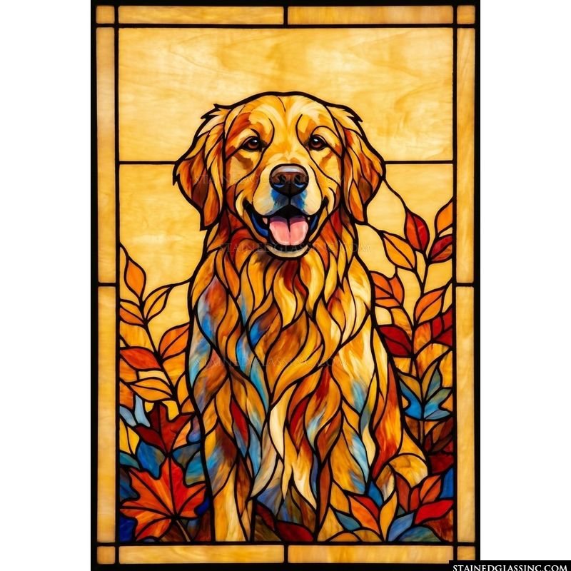 Golden Retriever in Autumn Splendor