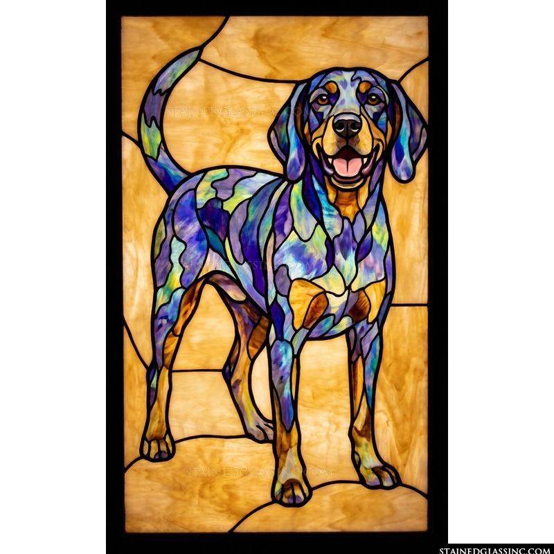Happy Hound in Cobalt and Amber