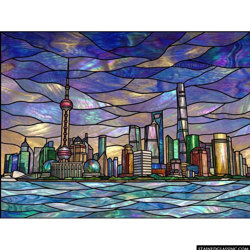 Shanghai Skyline at Twilight