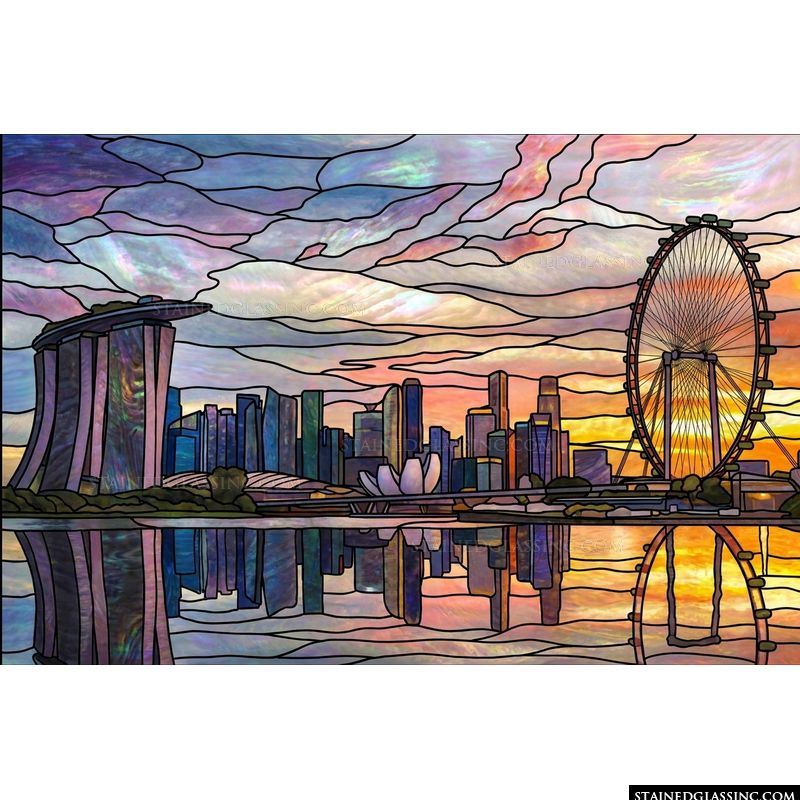 Singapore Skyline at Sunset