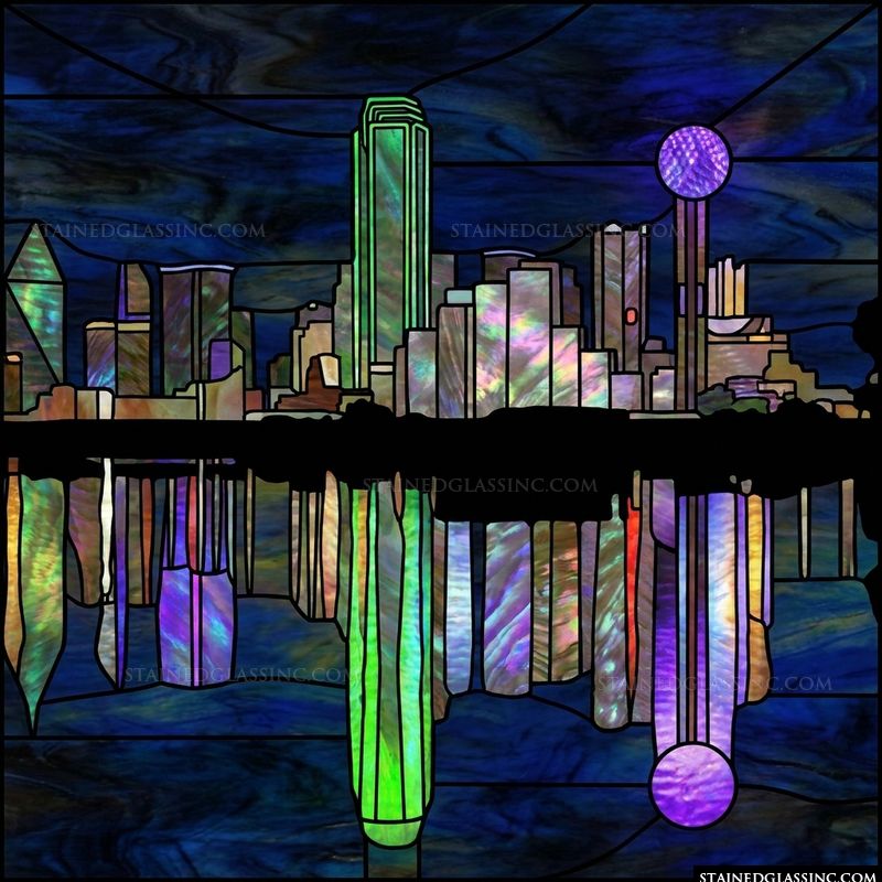 Dallas Skyline in Neon