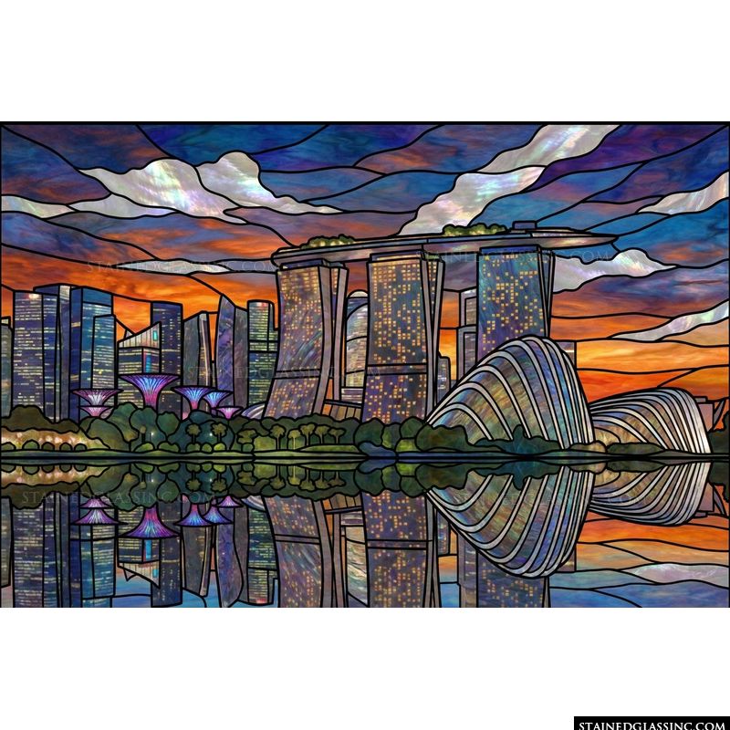 Singapore Skyline at Sunset