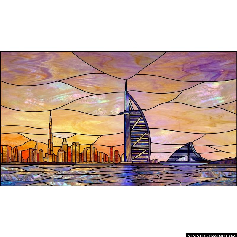 Dubai Skyline Sunset