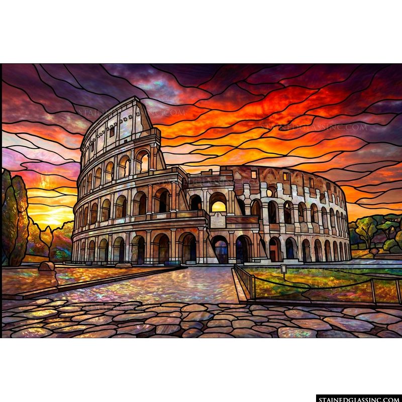 Roman Colosseum at Sunset