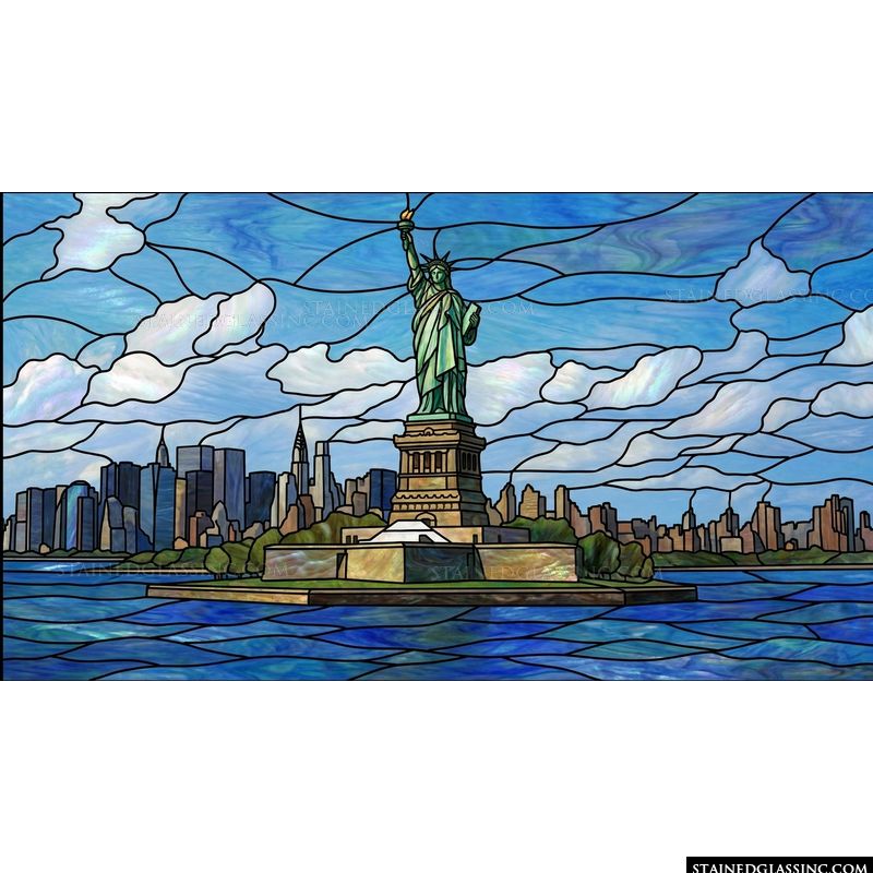 Statue of Liberty and New York City Skyline