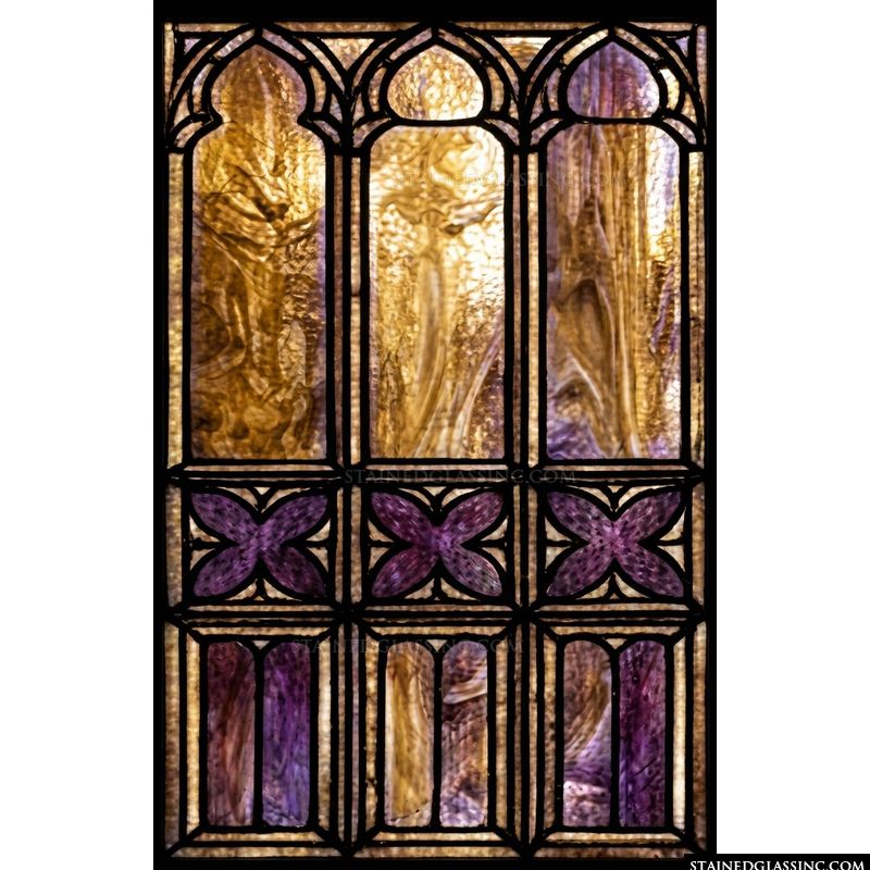 Gothic Arch in Amber and Amethyst