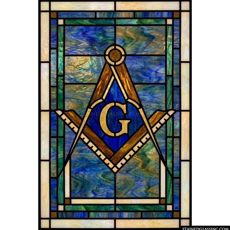 Masonic Square and Compasses with Letter G