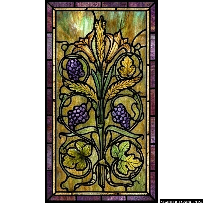 Wheat and Grapes Harvest Motifs