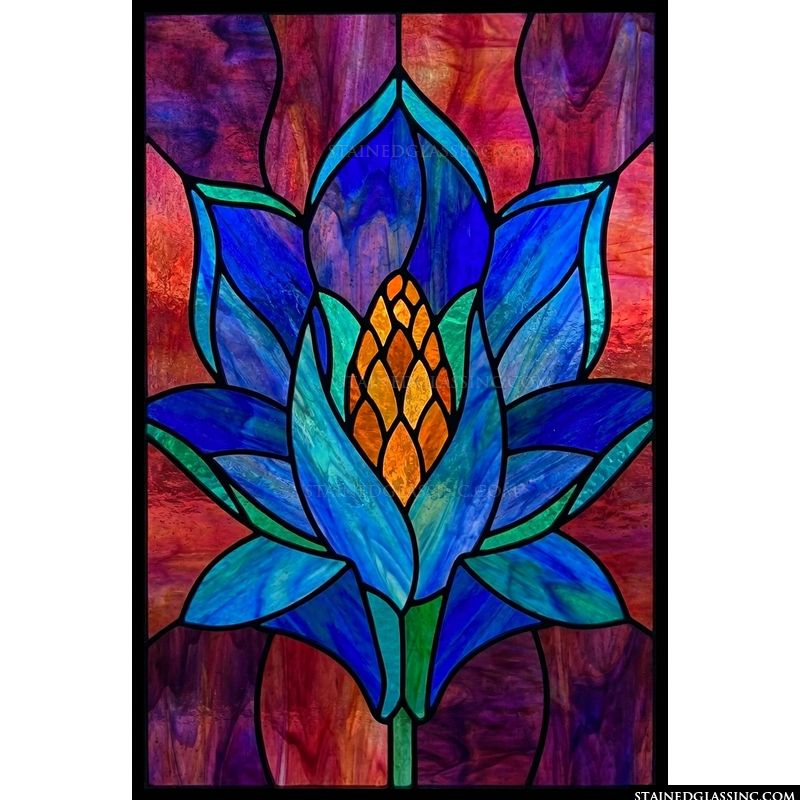 Blue Lotus in Radiant Crimson