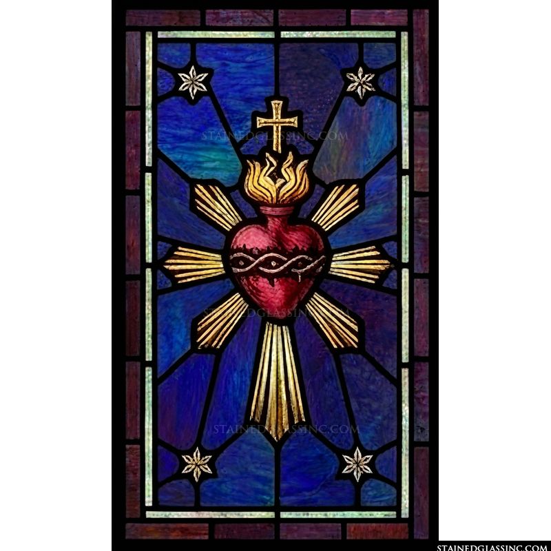 Sacred Heart of Jesus in Radiant Cobalt