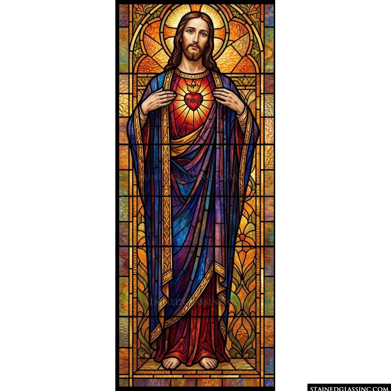 Sacred Heart of Jesus in Radiant Robes