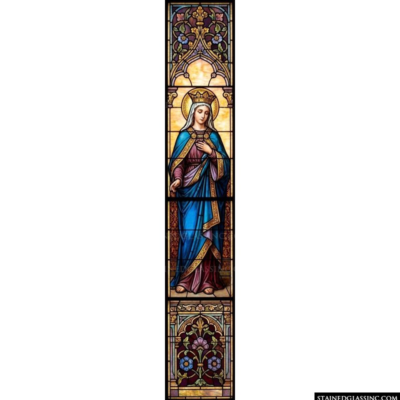 Crowned Madonna in Blue and Crimson