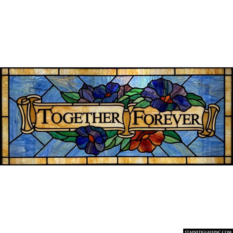 Together Forever Floral Scroll
