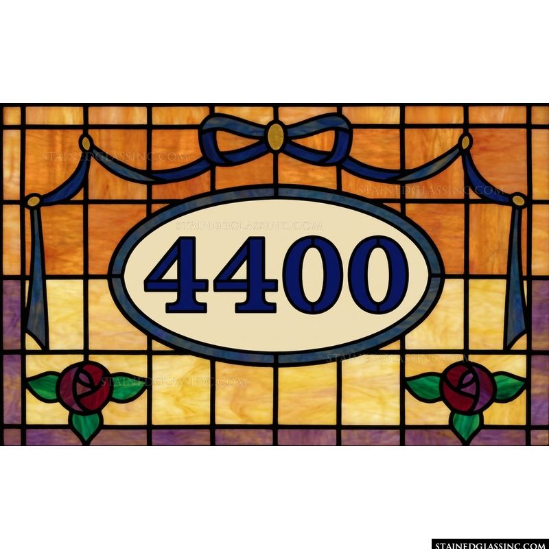 Custom Address Number with Classic Floral Accents