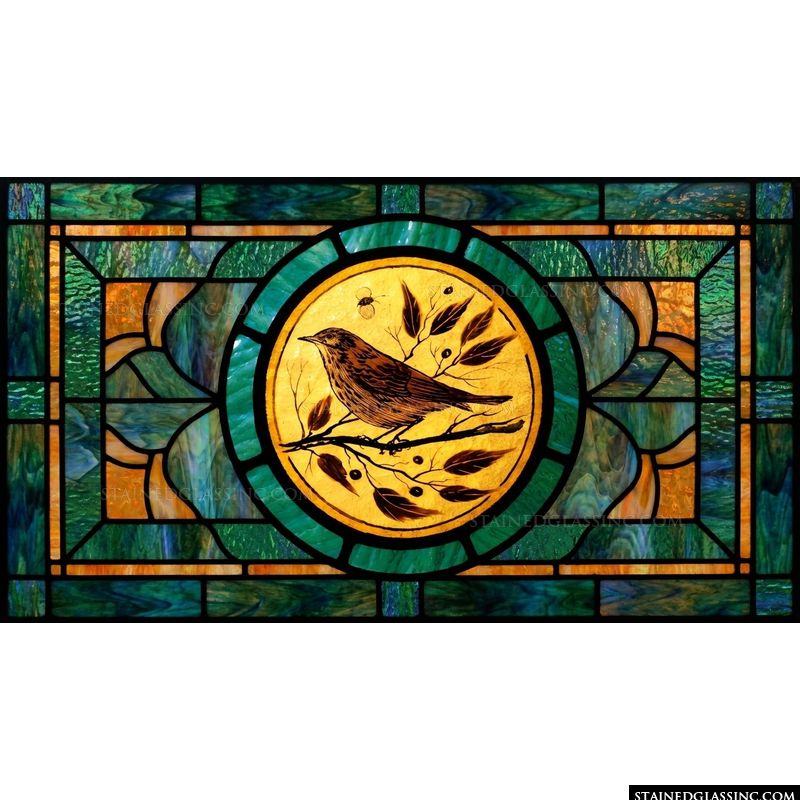 Songbird in Golden Roundel