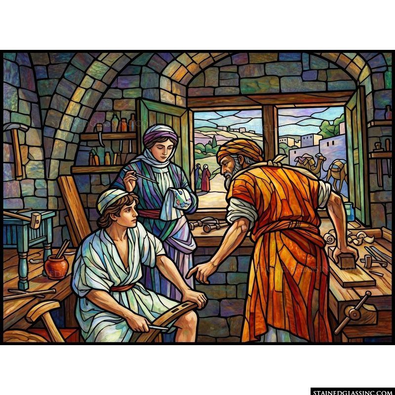 Young Jesus in the Carpenter's Shop