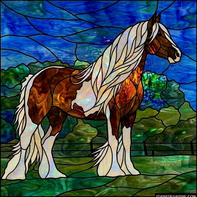 Majestic Piebald Horse