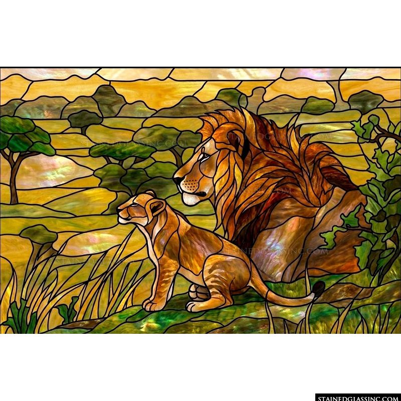 Lion and Cub in the Serengeti