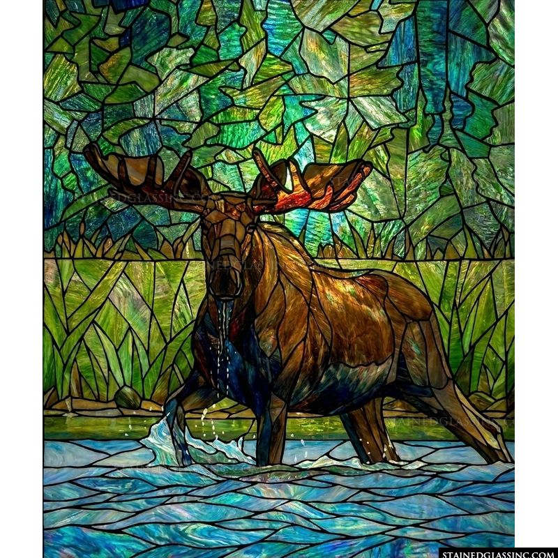 Moose Wading in the Wild
