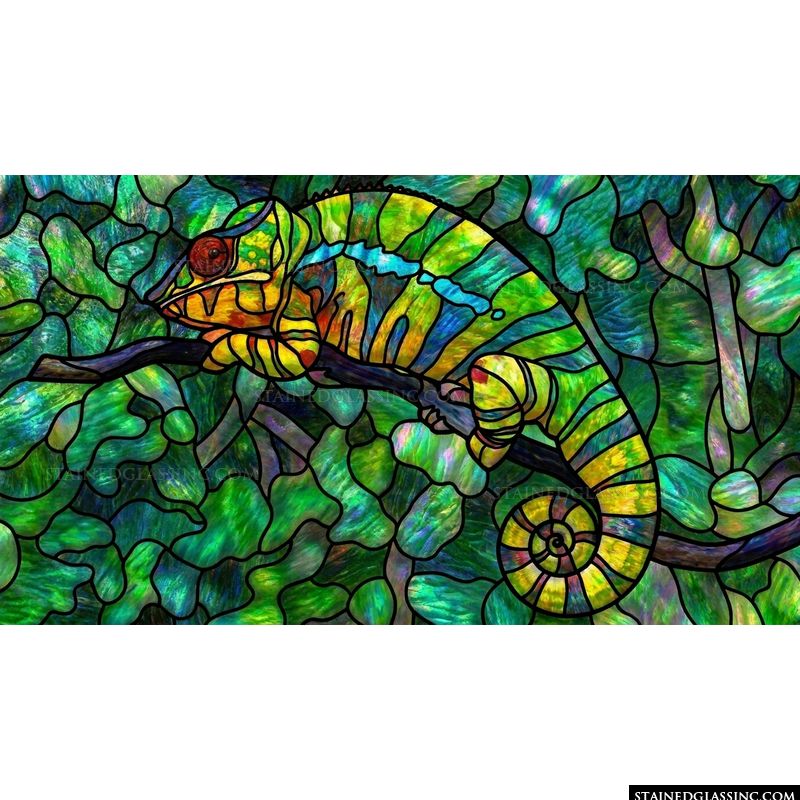 Chameleon in Verdant Foliage