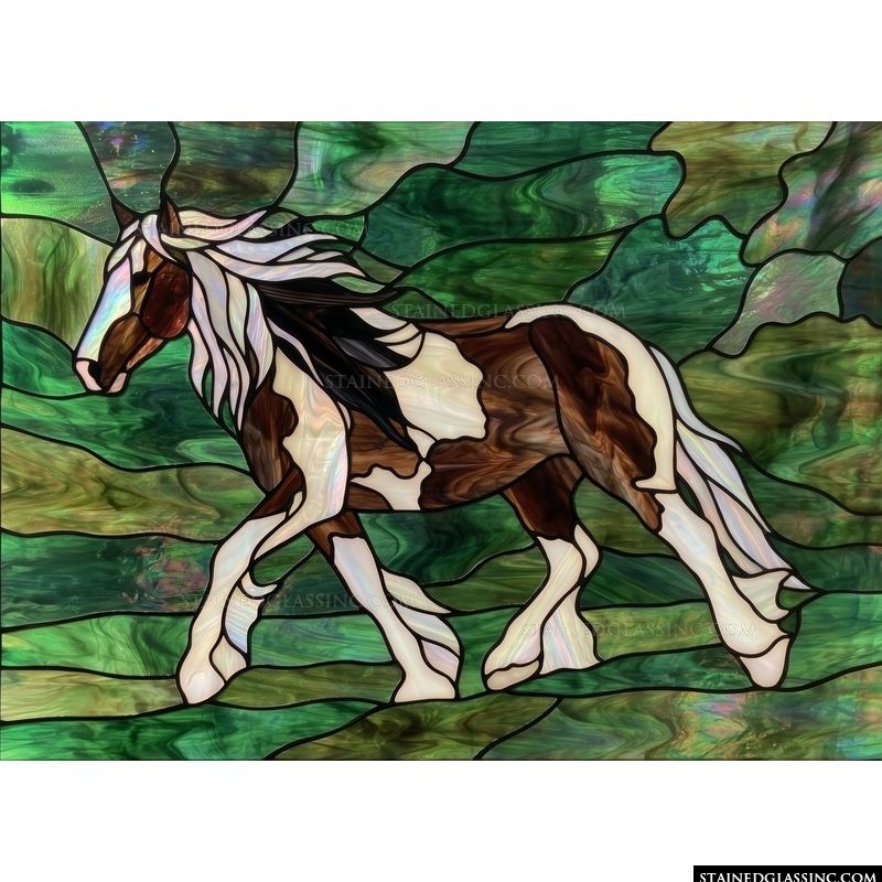 Paint Horse in Verdant Fields