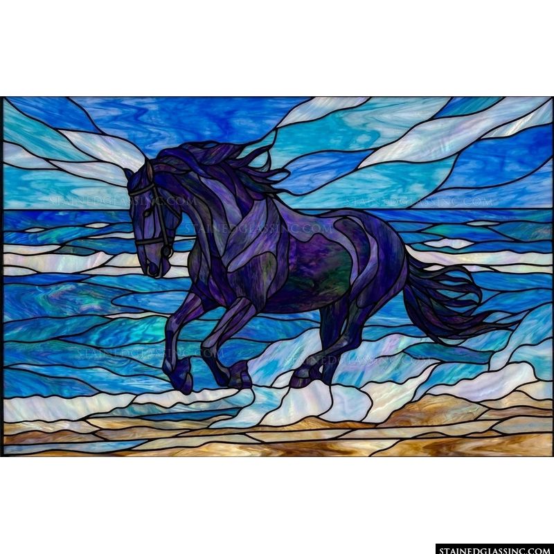 Galloping Horse on the Shore