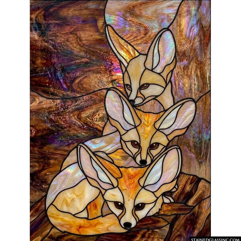 Trio of Fennec Foxes