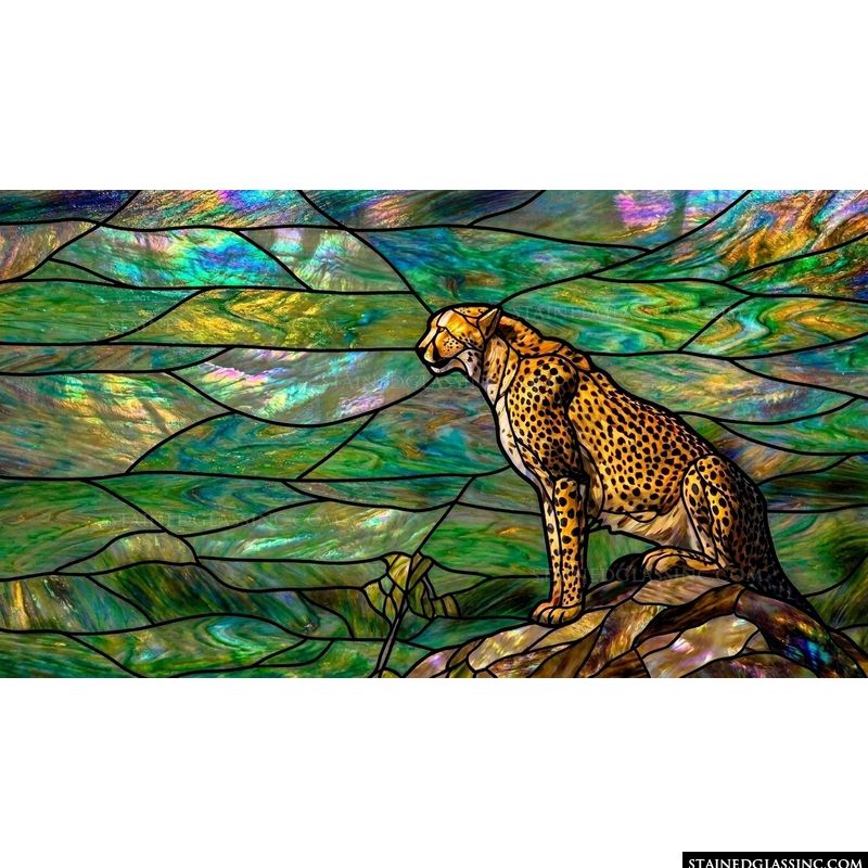 Alert Cheetah in Serene Landscape