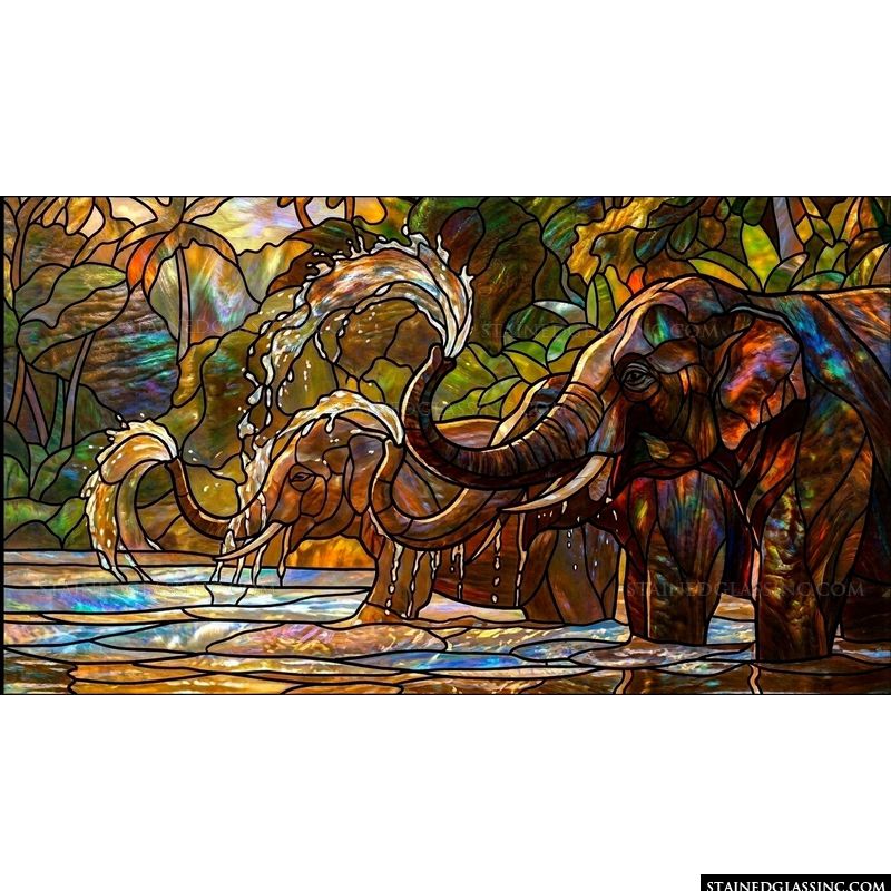 Elephants at the Watering Hole