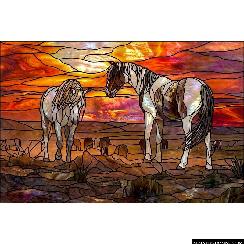 Wild Horses at Sunset
