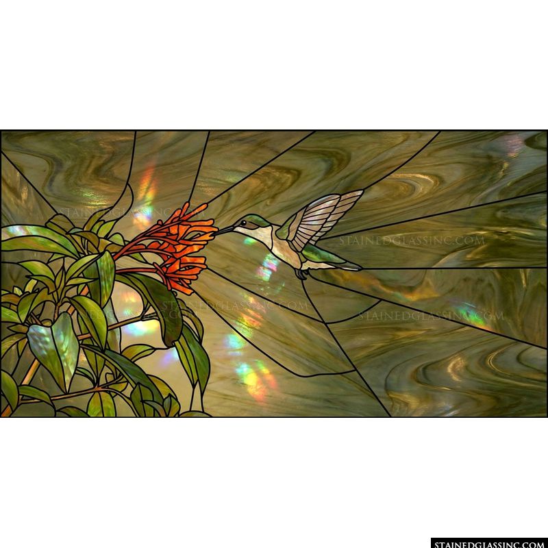 Hummingbird at Honeysuckle