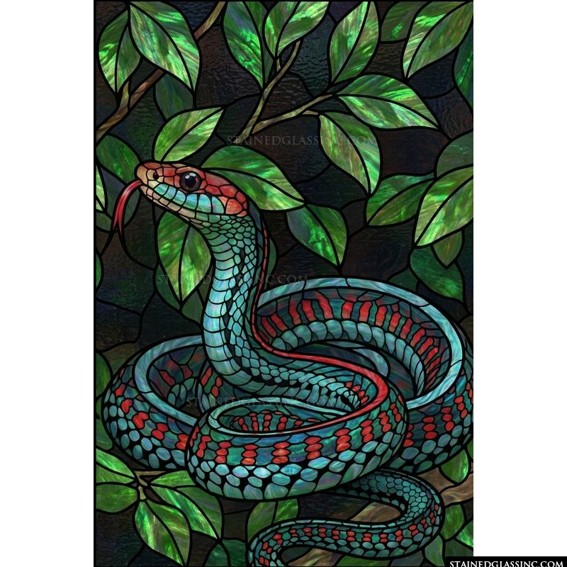 Serpentine Elegance in Verdant Foliage