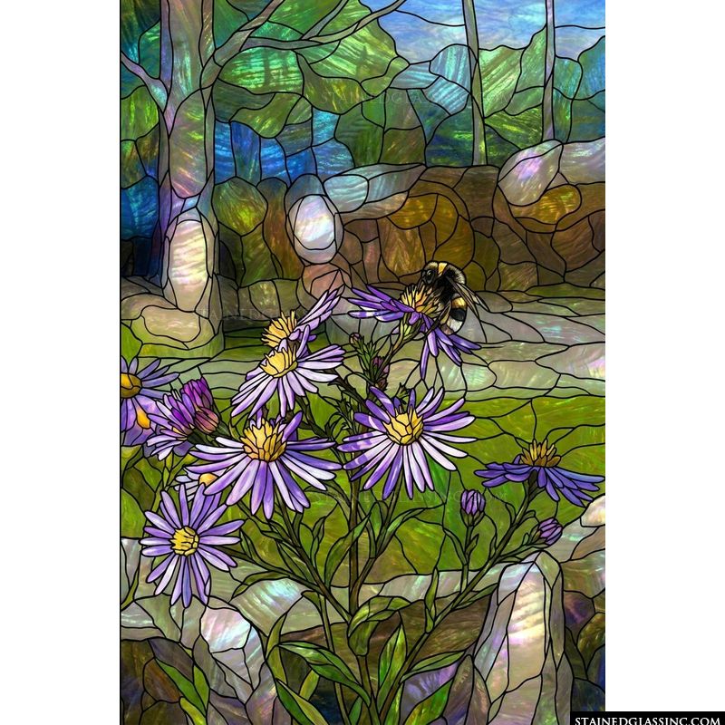 Bumblebee on Purple Asters
