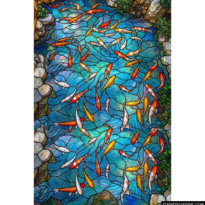 Koi Pond in Radiant Blue