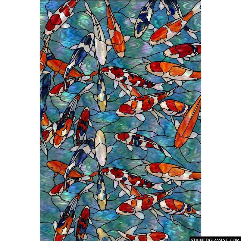School of Vibrant Koi