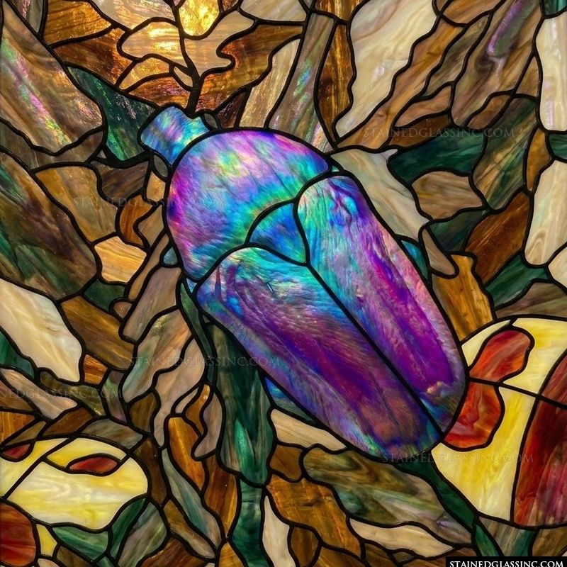 Iridescent Jewel Beetle in Nature