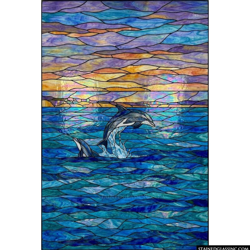 Dolphins at Sunset