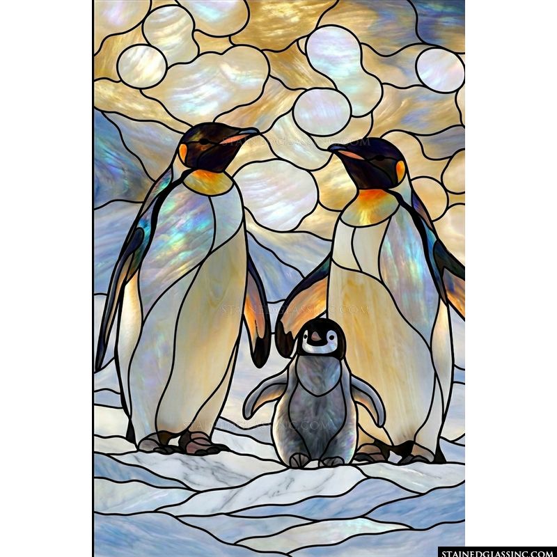 Emperor Penguin Family in the Antarctic