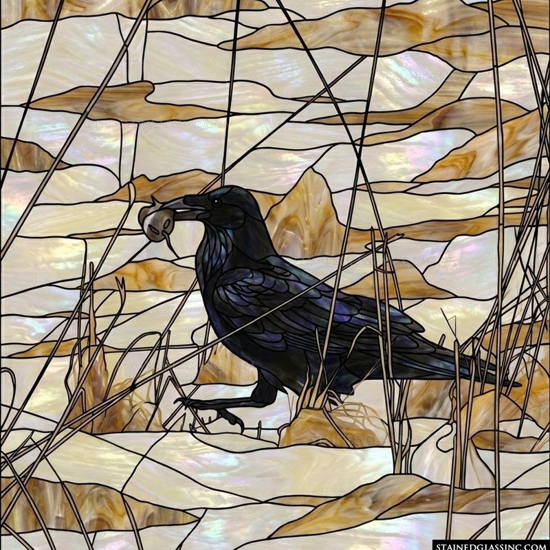 Raven with Acorn
