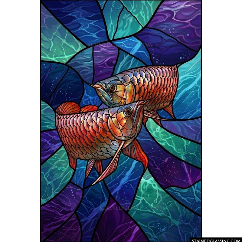 Arowana Pair in Deep Waters