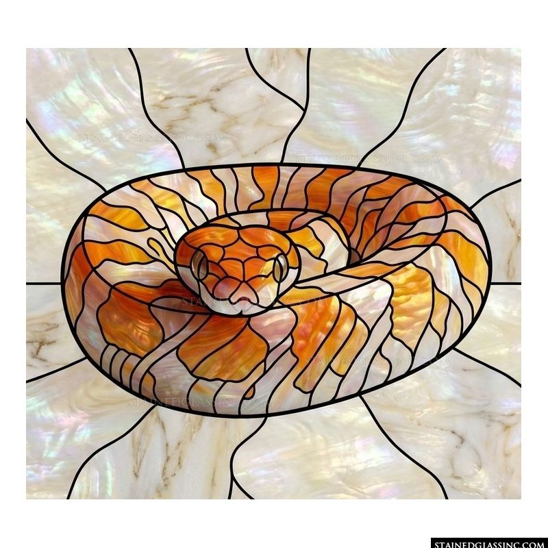 Coiled Amber Serpent